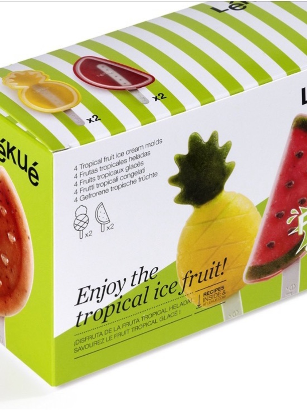 Lekue Yellow Pineapple Tropical Ice Fruit Popsicle Molds
